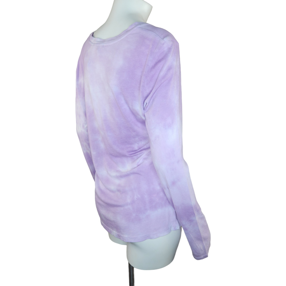 Sundry Lilac Purple White Tye-Dye Long Sleeve Round Neckline Shirt Size‎ 2 NWT - Picture 8 of 13